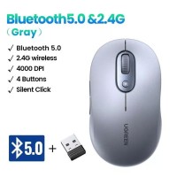 Chuột không dây 2.4Ghz + Bluetooth  màu xám Ugreen 45149 M556